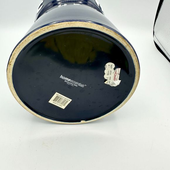 Home Essentials & Beyond Kitchen Utensil Jar Holder Canister Organizer Navy Blue - Picture 3 of 8